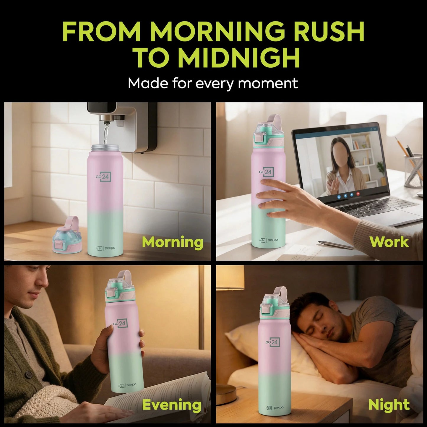 Steel Water Bottle for Adults