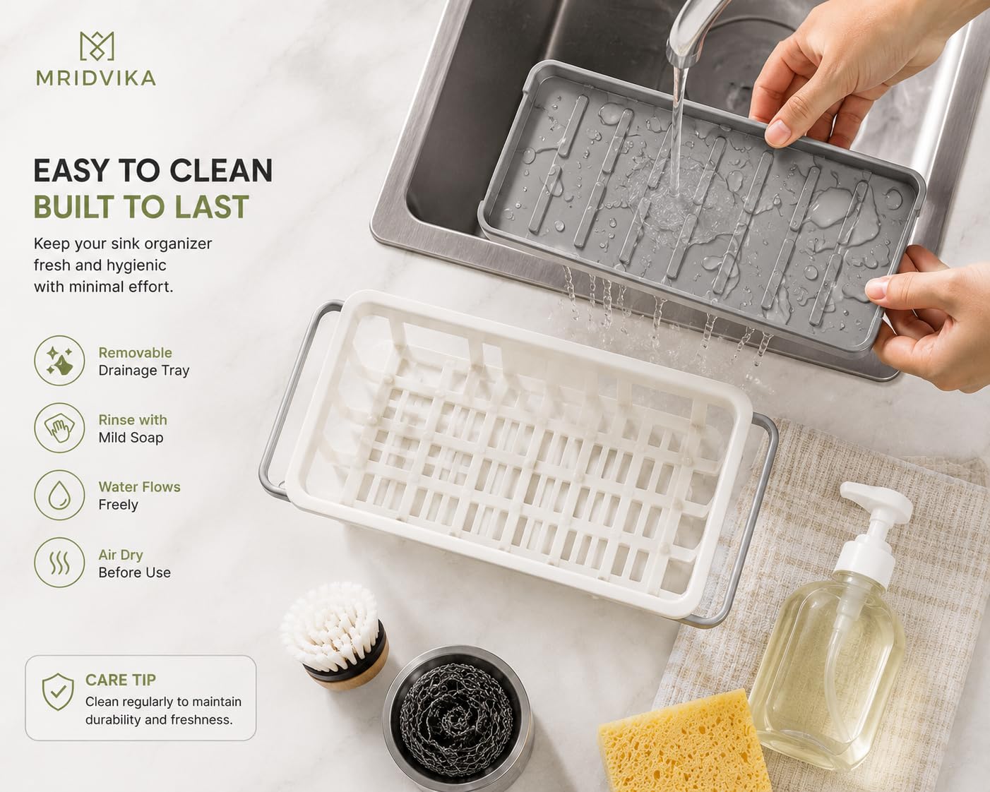 Kitchen dish brush holder