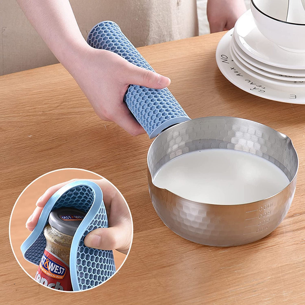 silicone utensil rest (Pack of 2, Blue)