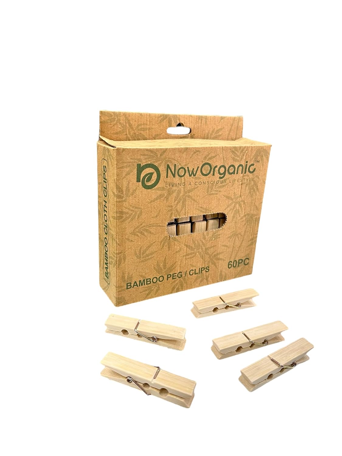 Bamboo Wood Cloth Clips