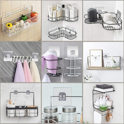 adhesive shower hooks(Pack of 10)