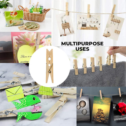 Bamboo Wood Cloth Clips