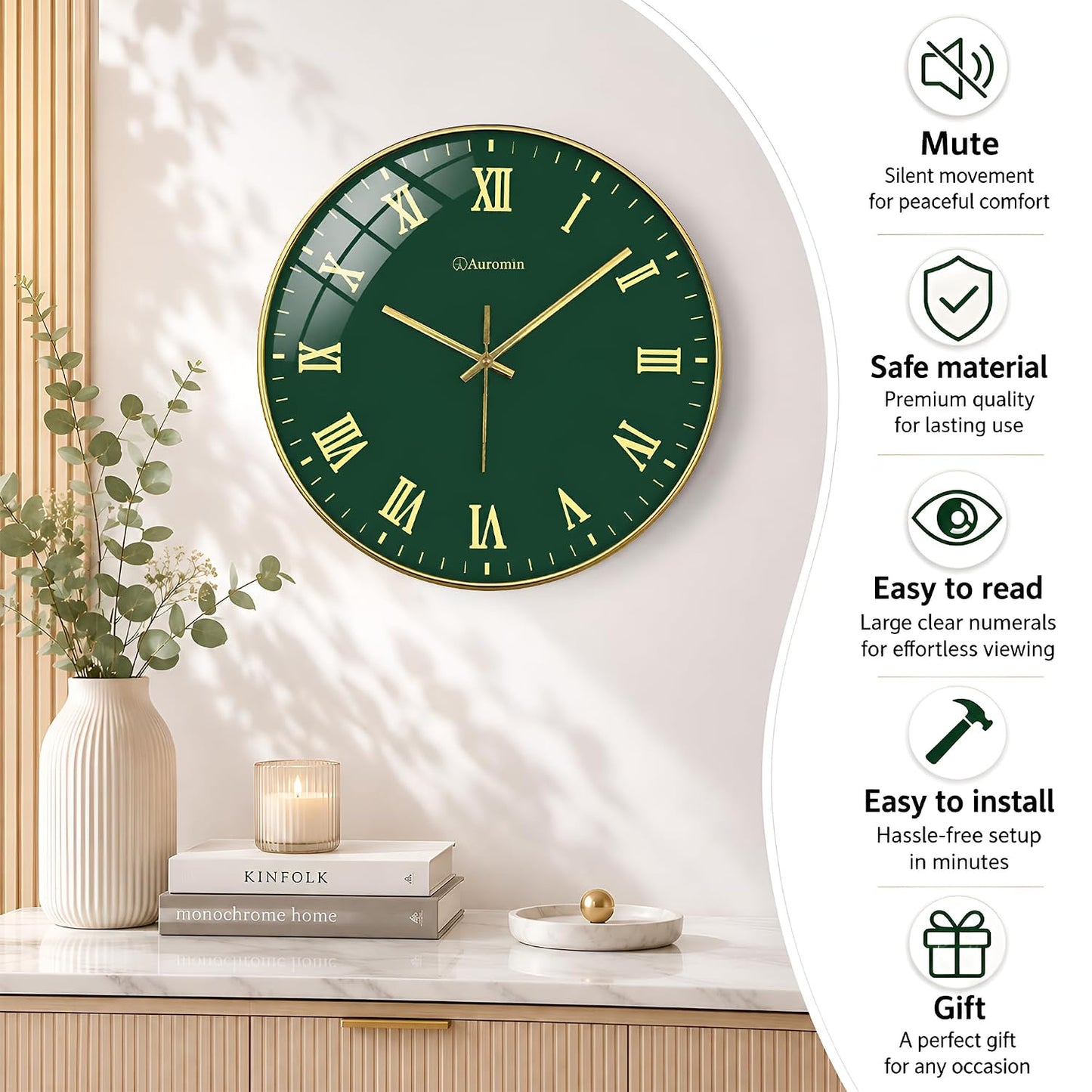 Auromin Modern Stylish Wall Clock