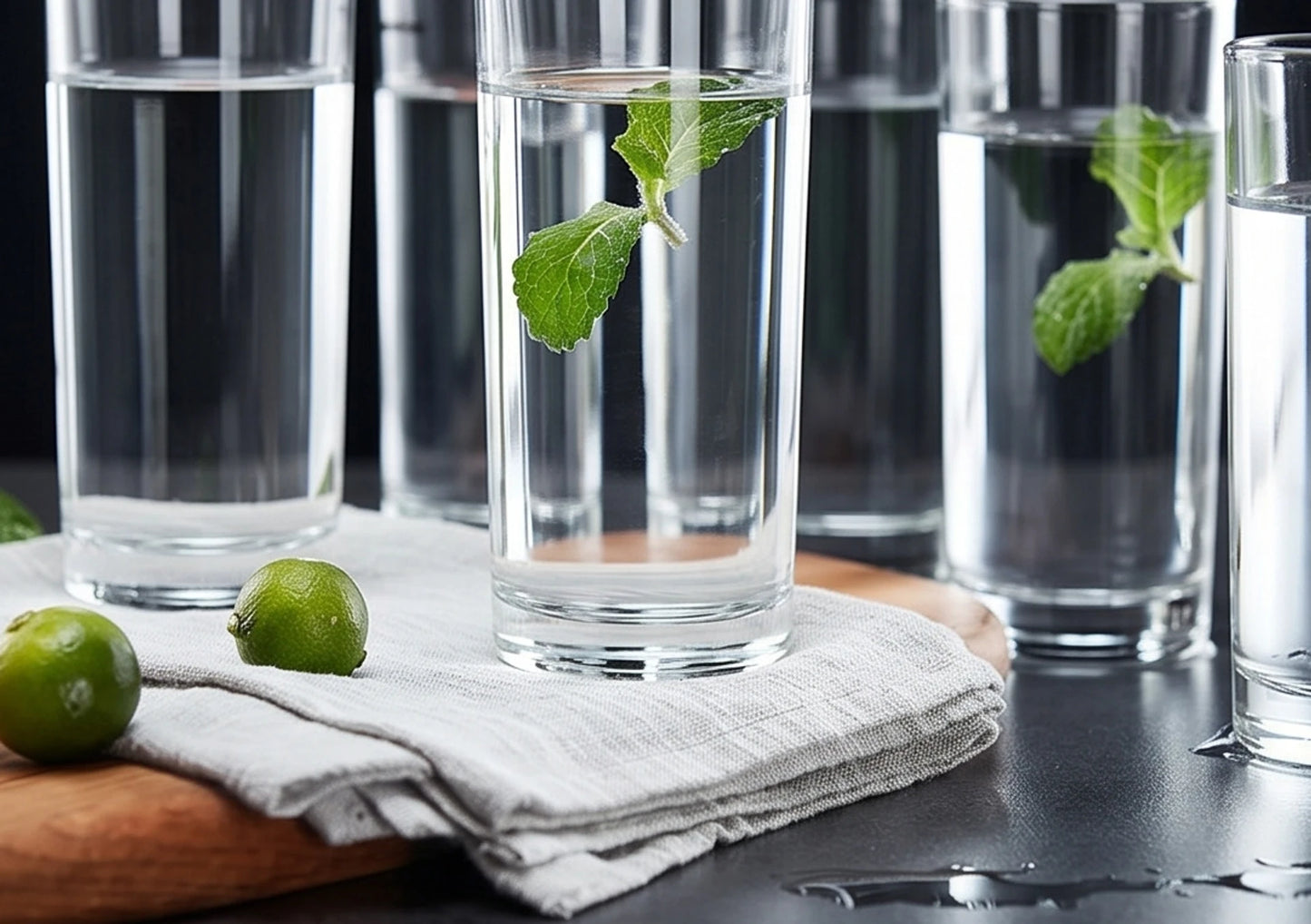 Luxury Glass Set Water/Juice Glass (300 ml, Glass, Clear)