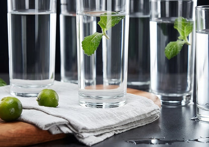 Luxury Glass Set Water/Juice Glass (300 ml, Glass, Clear)