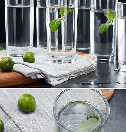 Luxury Glass Set Water/Juice Glass (300 ml, Glass, Clear)